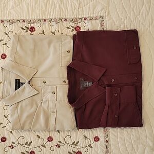 2 - faux suede shirts